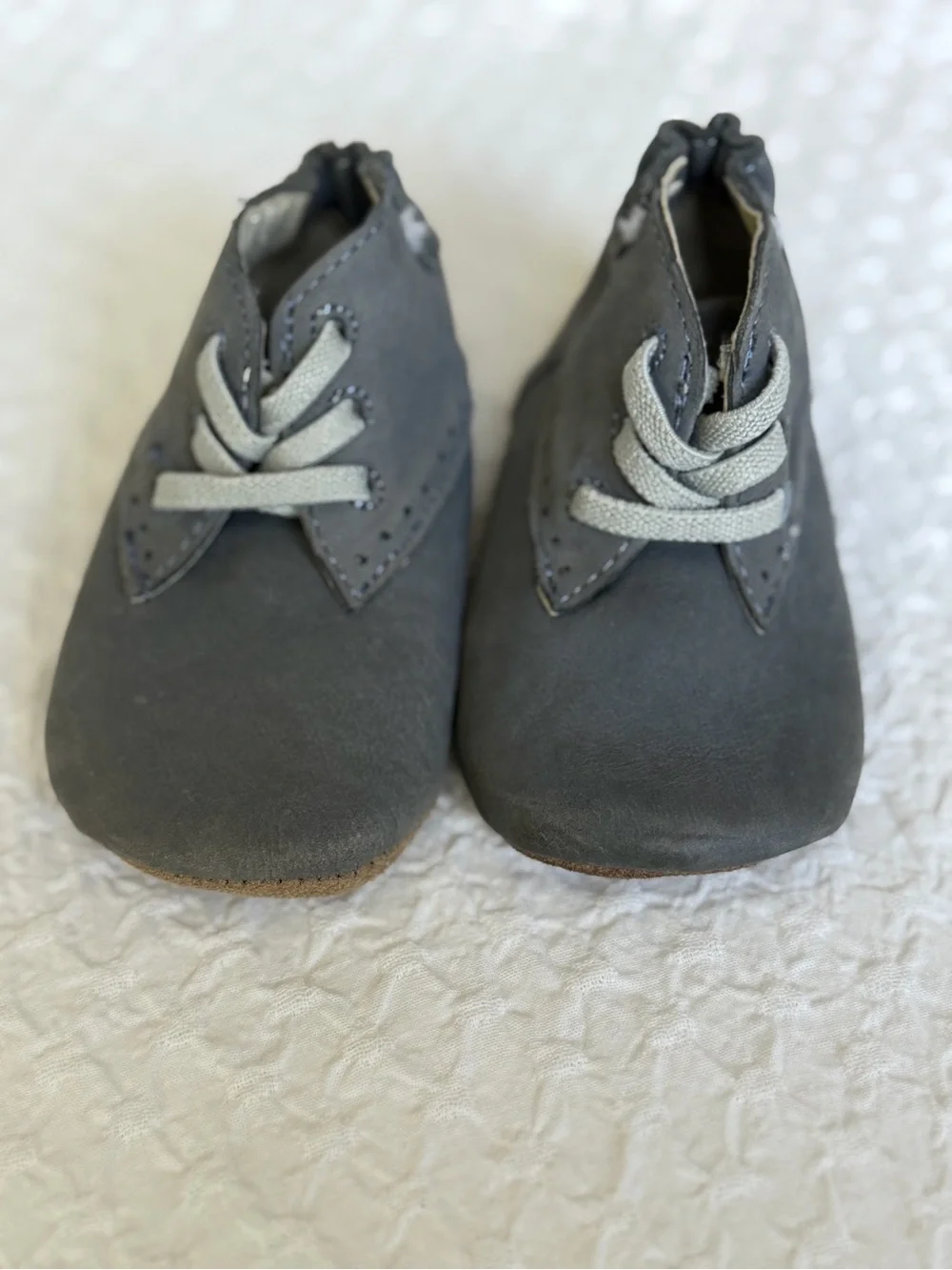 Robeez Dark Gray Suede Baby Walker Shoes
